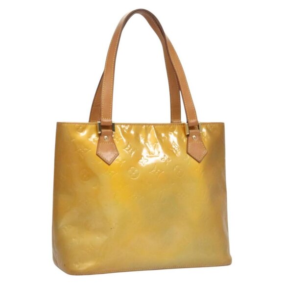 LOUIS VUITTON Monogram Vernis Houston Hand Bag Gris M91053 LV Auth ti2981 - Picture 1 of 16